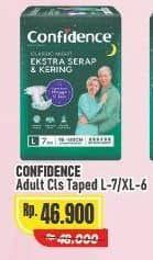 Promo Harga Confidence Adult Classic Night Ekstra Serap & Kering L7, XL6 6 pcs - Alfamart