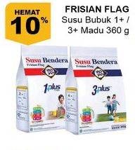 Promo Harga FRISIAN FLAG Susu Bendera 1 Plus / 3 Plus Madu 360 gr - Giant