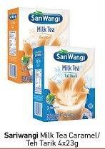 Promo Harga Sariwangi Milk Tea Caramel, Teh Tarik per 4 sachet 23 gr - Carrefour