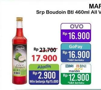 Promo Harga Marjan Syrup Boudoin All Variants 460 ml - Alfamart