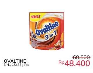 Promo Harga Ovaltine 3 In 1 per 18 sachet 33 gr - Indomaret