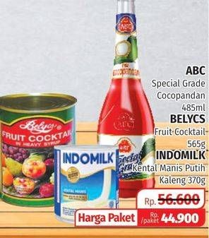 ABC Syrup Special Grade 485ml + BELYCS Fruit Cocktail 565gr + INDOMILK Susu Kental Manis 370gr