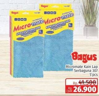 Promo Harga BAGUS Micromate Kain Lap Serbaguna 302 5 pcs - Lotte Grosir