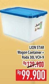 Promo Harga LION STAR Wagon Container + Roda VCH-9 30000 ml - Hypermart