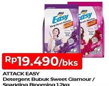 Promo Harga ATTACK Easy Detergent Powder Sweet Glamour, Sparkling Blooming 1200 gr - TIP TOP