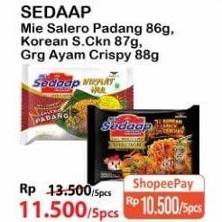 Promo Harga SEDAAP Mie Salero Padang, Ayam Crispy, Korean Spicy Chicken  - Alfamart