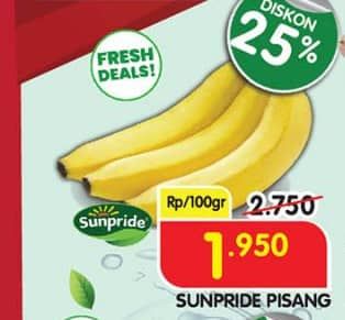 Promo Harga Sunpride Pisang Cavendish per 100 gr - Superindo