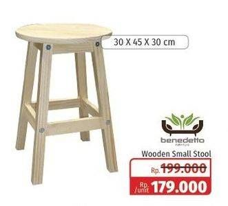 Promo Harga BENEDETTO Wooden Stool  - Lotte Grosir