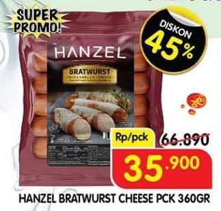 Promo Harga Hanzel Bratwurst Cheese 360 gr - Superindo