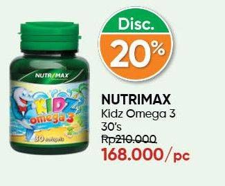 Promo Harga NUTRIMAX Kidz Omega 3 30 pcs - Guardian