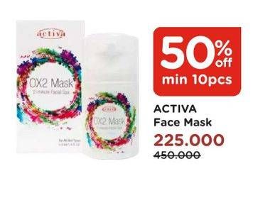 Promo Harga ACTIVA OX2 Mask  - Watsons