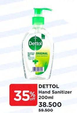 Promo Harga DETTOL Hand Sanitizer Original 200 ml - Watsons