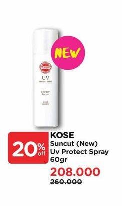 Promo Harga Kose Suncut UV Protect Spray 60 gr - Watsons