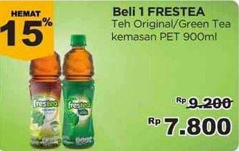 Promo Harga Frestea Minuman Teh Original, Green Tea 900 ml - Giant