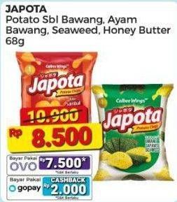 Promo Harga Japota Potato Chips Sambal Bawang, Ayam Bawang, Umami Japanese Seaweed, Happy Honey Butter 68 gr - Alfamart