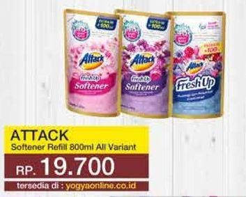 Promo Harga Attack Fresh Up Softener All Variants 800 ml - Yogya
