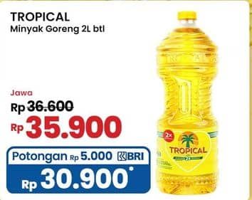 Promo Harga Tropical Minyak Goreng 2000 ml - Indomaret