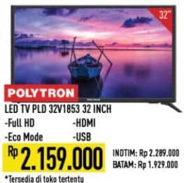 Promo Harga Polytron PLD 32V1853 Digital LED TV  - Hypermart