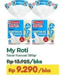 Promo Harga My Roti Roti Tawar Funwari 380 gr - TIP TOP