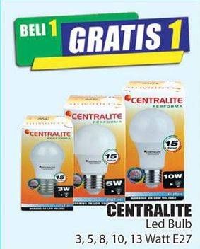 Promo Harga CENTRALITE LED Bulb E27 CDL 8W, E27 CDL 10W, E27 CDL 13W, E27 CDL 5W, E27 CDL 3W  - Hari Hari