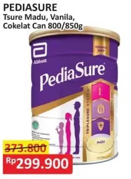 Promo Harga Pediasure Triplesure Madu, Vanila, Cokelat 850 gr - Alfamart