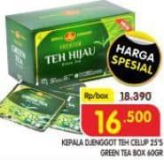 Promo Harga Kepala Djenggot Teh Celup Green Tea Premium 60 gr - Superindo