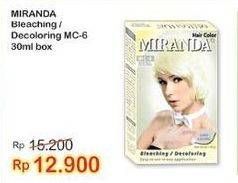 Promo Harga MIRANDA Hair Color MC6 Bleaching 30 ml - Indomaret