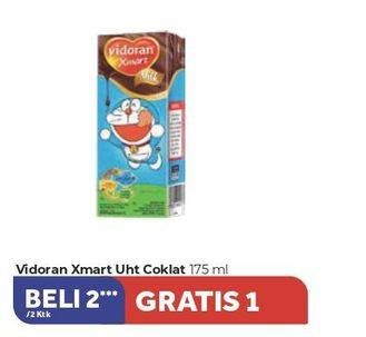 Promo Harga VIDORAN Xmart UHT Strawberry 175 ml - Carrefour