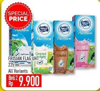 Promo Harga FRISIAN FLAG Susu UHT Purefarm All Variants per 2 pcs 225 ml - Hypermart