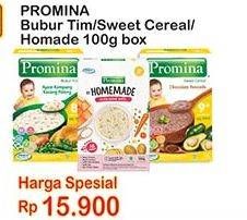 Promo Harga Promina Bubur Tim / Sweet Cereal / Homemade 100g box  - Indomaret