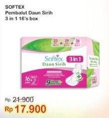 Promo Harga Softex Daun Sirih 3 In 1 18 pcs - Indomaret