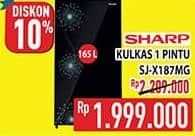 Promo Harga Sharp SJ-X187MG-DP/DB | Kulkas 157ltr  - Hypermart