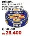 Promo Harga Imperial Biscuit Susu Selai Dan Krim Assorted 216 gr - Indomaret