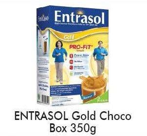 Promo Harga ENTRASOL Gold Susu Bubuk Chocolate 350 gr - Alfamart