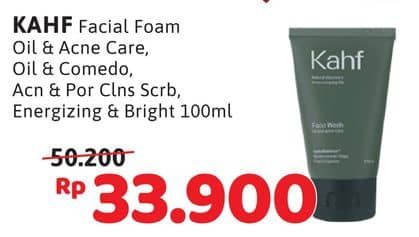 Promo Harga Kahf Face Wash Oil And Acne Care, Triple Action Oil And Comedo Defense, Gentle Exfoliating, Skin Energizing And Brightening 100 ml - Alfamidi