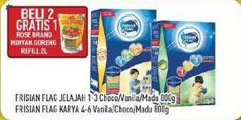 Promo Harga FRISIAN FLAG 123 Jelajah / 456 Karya Coklat, Madu, Vanilla 800 gr - Hypermart