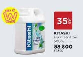 Promo Harga KITASHI Hand Sanitizer 500 ml - Watsons
