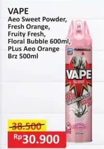 Promo Harga Fumakilla Vape Aerosol Sweet Powder, Fruity Fresh, Orange 600 ml - Alfamart