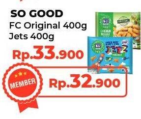 Promo Harga SO GOOD Chicken Nugget Original, Jets 400 gr - Yogya