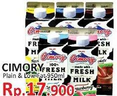 Promo Harga CIMORY Fresh Milk Plain, Low Fat 950 ml - Yogya
