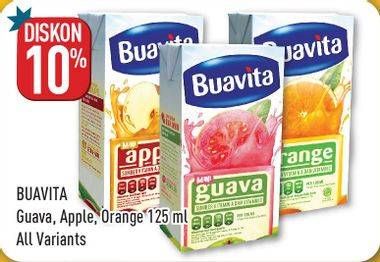 Promo Harga BUAVITA Fresh Juice Guava, Apple, Orange 125 ml - Hypermart
