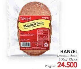 Promo Harga HANZEL Smoked Beef 200 gr - Lotte Grosir