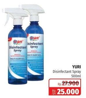 Promo Harga YURI Disinfectant Spray 500 ml - Lotte Grosir