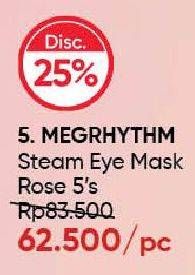 Promo Harga Megrhythm Steam Eye Mask Rose Scent per 5 sachet 1 pcs - Guardian