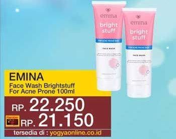 Promo Harga EMINA Face Wash Bright Stuff 100 gr - Yogya