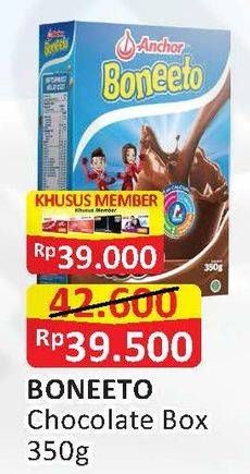 Promo Harga ANCHOR BONEETO Susu Bubuk Hi Calsium Cokelat 350 gr - Alfamart