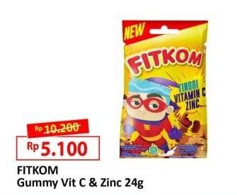 Promo Harga FITKOM Gummy Vit C Zinc 24 gr - Alfamart