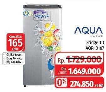 Promo Harga AQUA AQR-D187(S)  - Lotte Grosir