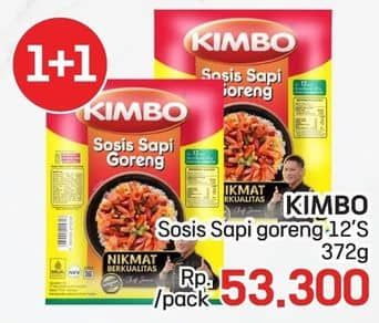 Promo Harga Kimbo Sosis Sapi Goreng 372 gr - LotteMart