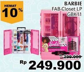 Promo Harga BARBIE Fab Beauty Closet GBK11  - Giant